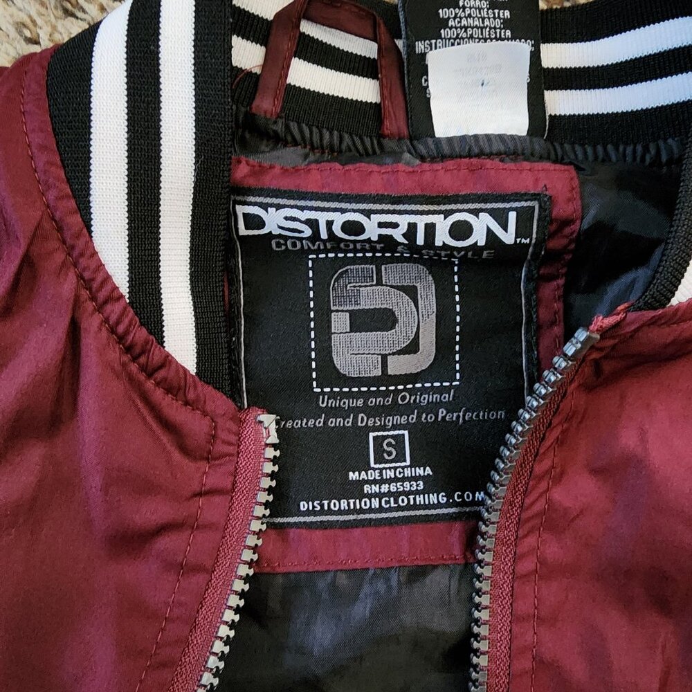 Distortion burgundy jacket - great for spring or fall.